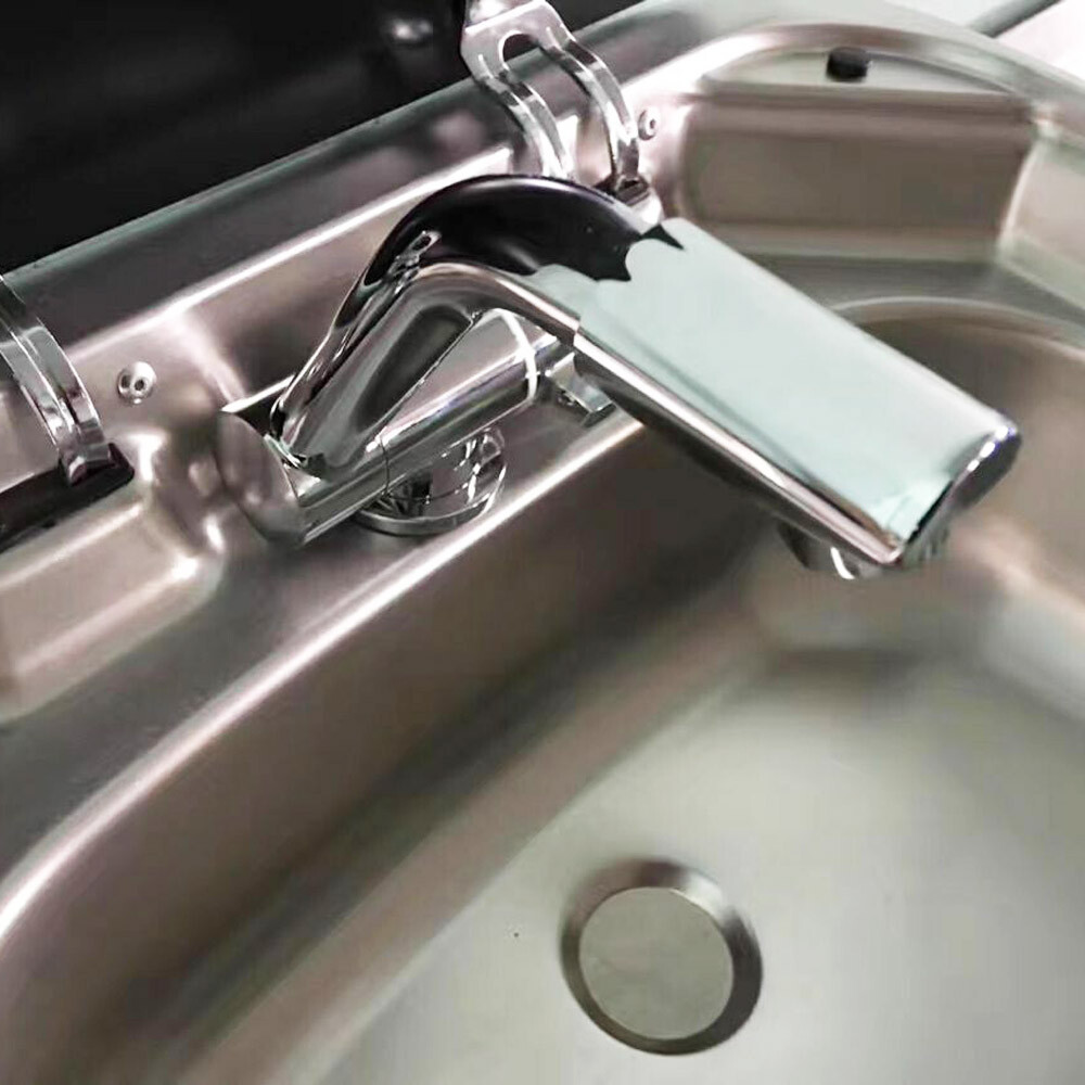 RV Caravan Copper Faucet Foldable Marine Boat Faucet Hot/Cold Water Swivel Tap