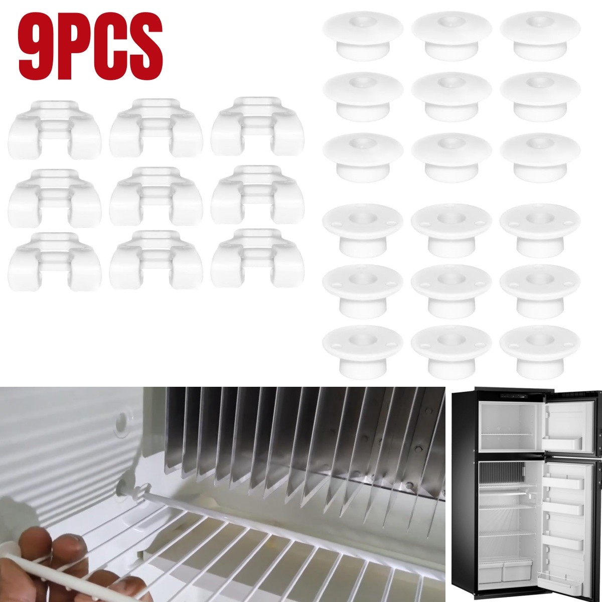3316450.901 Wire Shelf Clip Kit for Dometic RV Refrigerators 6/7/8/9/13.5 Cu.