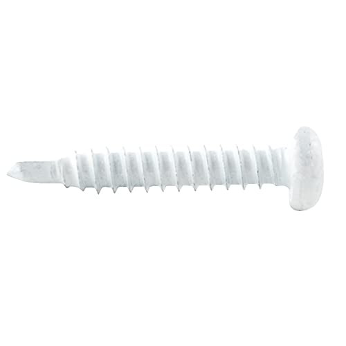 AP Products 012-PTK500W 8X1 White #8 Self-Tapping Pan Head Tri-Screws, 1″