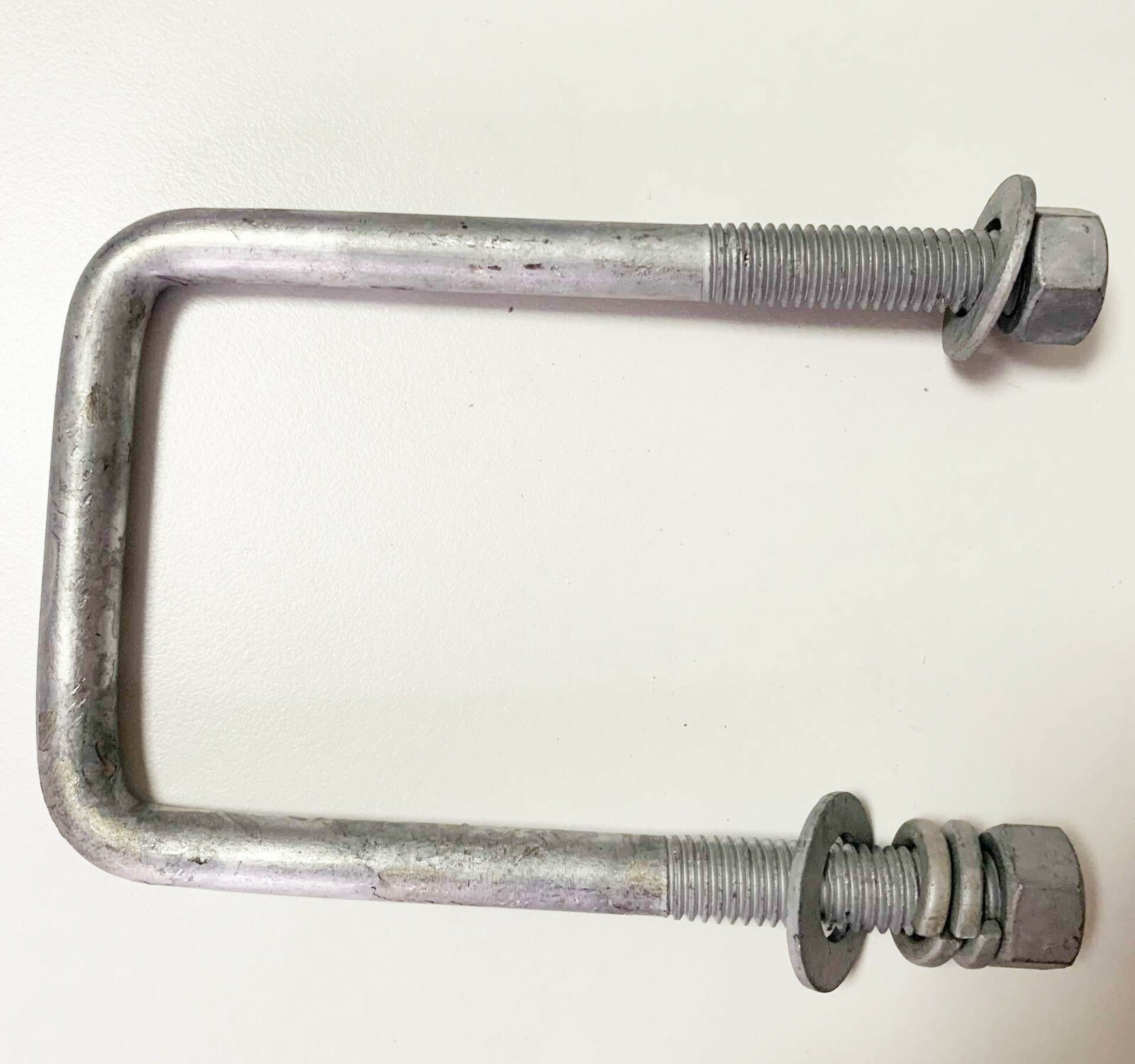 4pcs Boat Trailer U-Bolts Hot Dipped Galvanized Square 3/8″ x 2 1/16″ x 3 3/8″
