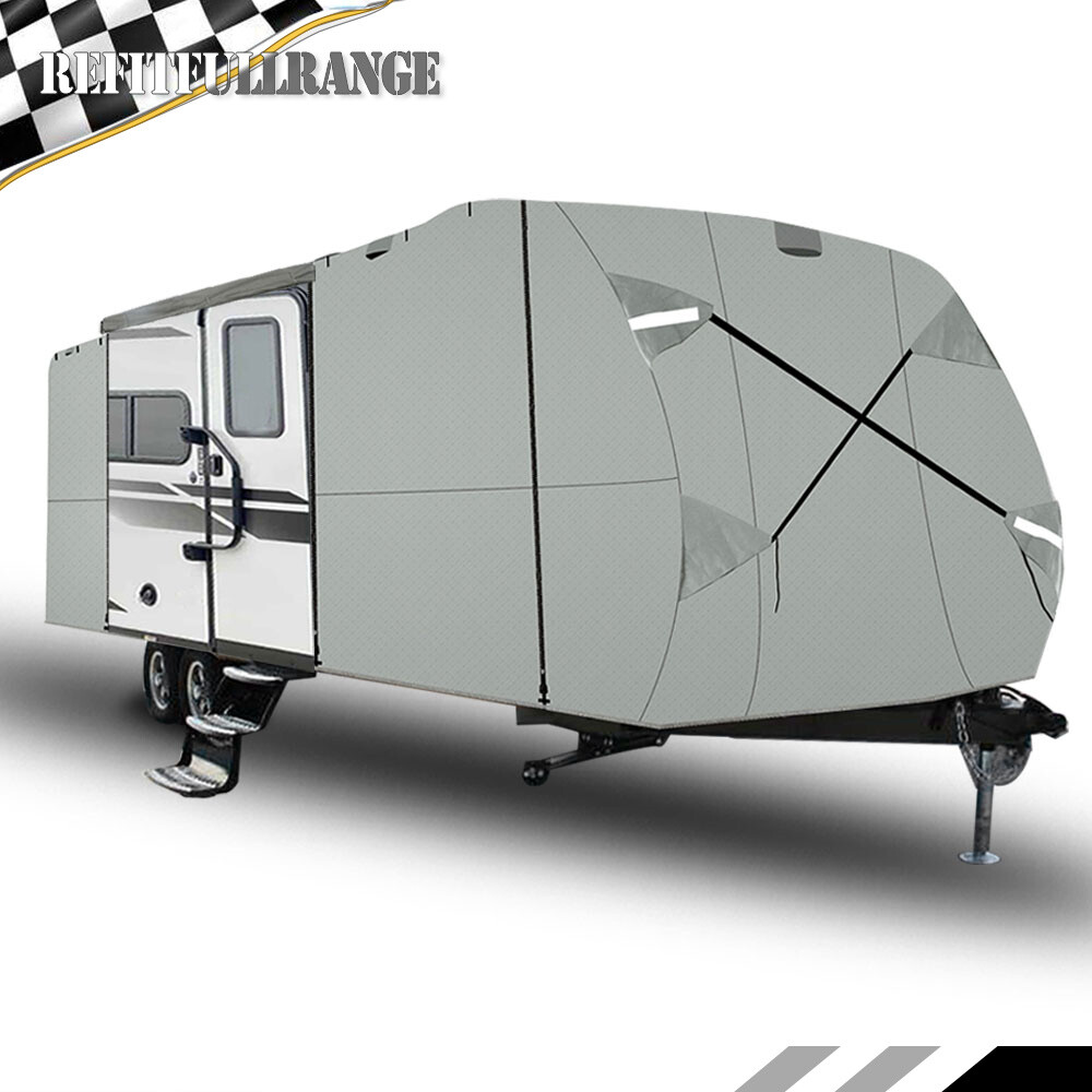 Non-Woven Fabric Travel Trailer RV Cover Waterproof Anti-Dust For Camper 18′-20′