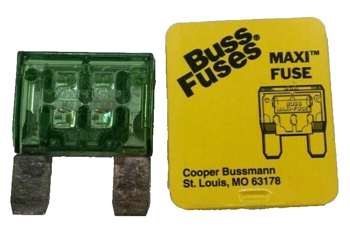 Cooper Bussmann Buss Fuses Max-30 Green Maxi Fuse 32Vott 30Amp 1 Kaic RV, Camper