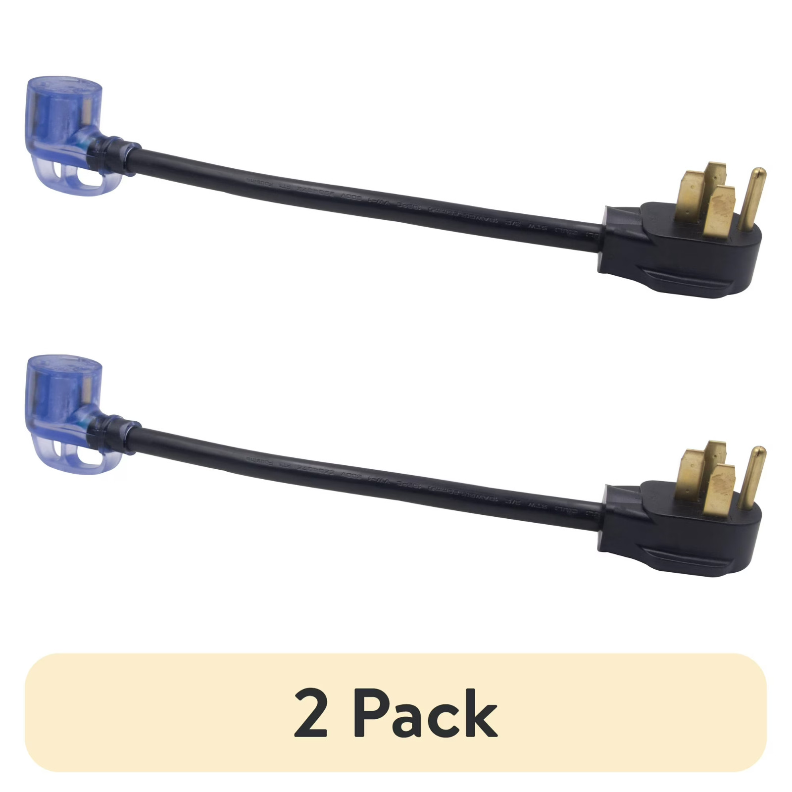 (2 pack) Auto Drive Vehicle ADRVCD30F50M, Black PVC 1.5′ RV Adapter Cord, for Re
