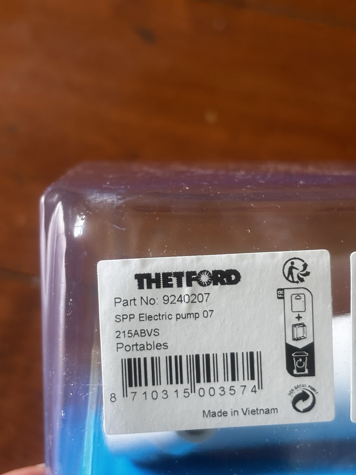 THETFORD Electric Pump f/565E Curve 9240207 UPC 028985004721 For Porta Potti