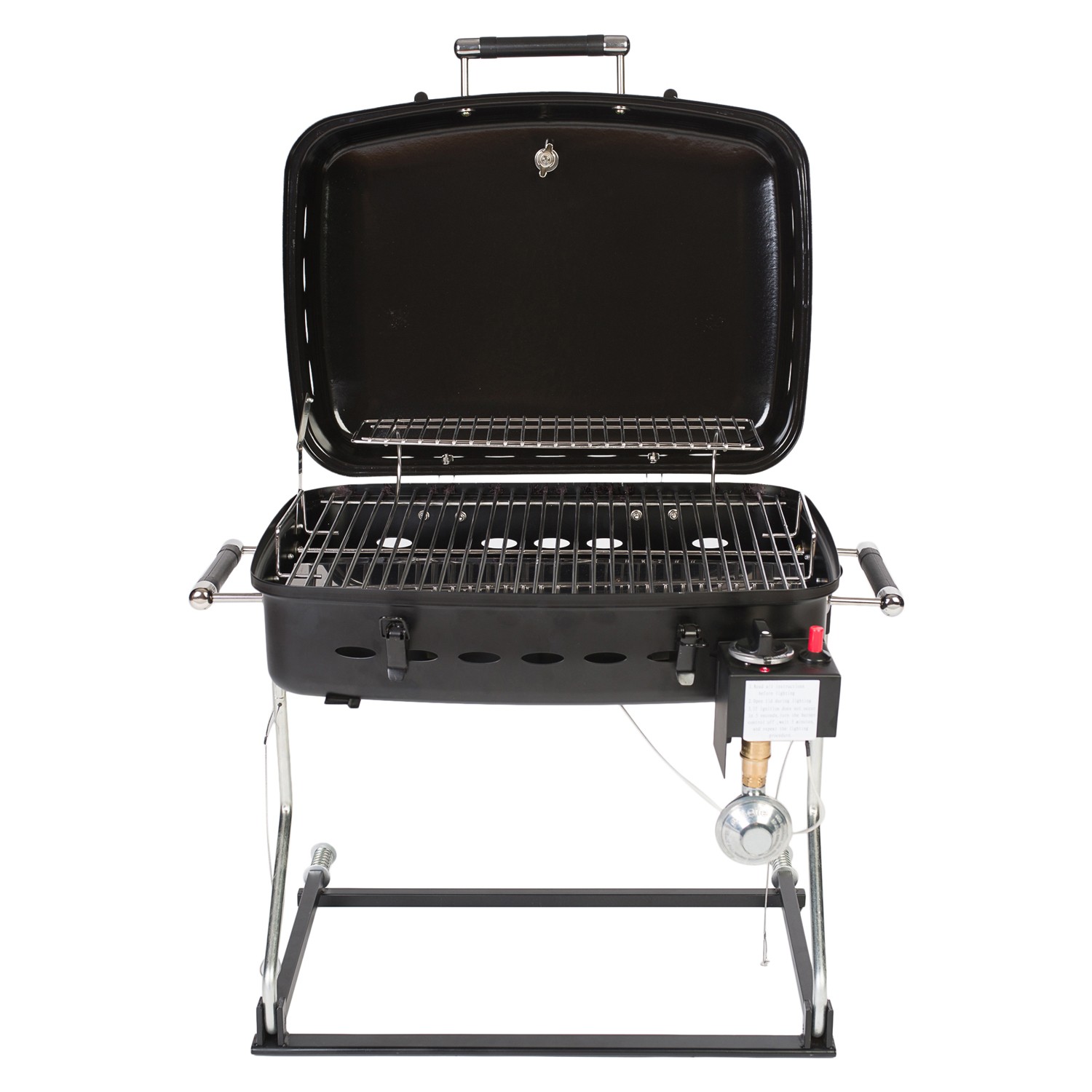 Faulkner 51322 Standard Propane Grill Black With Disposable Bottle Adapter