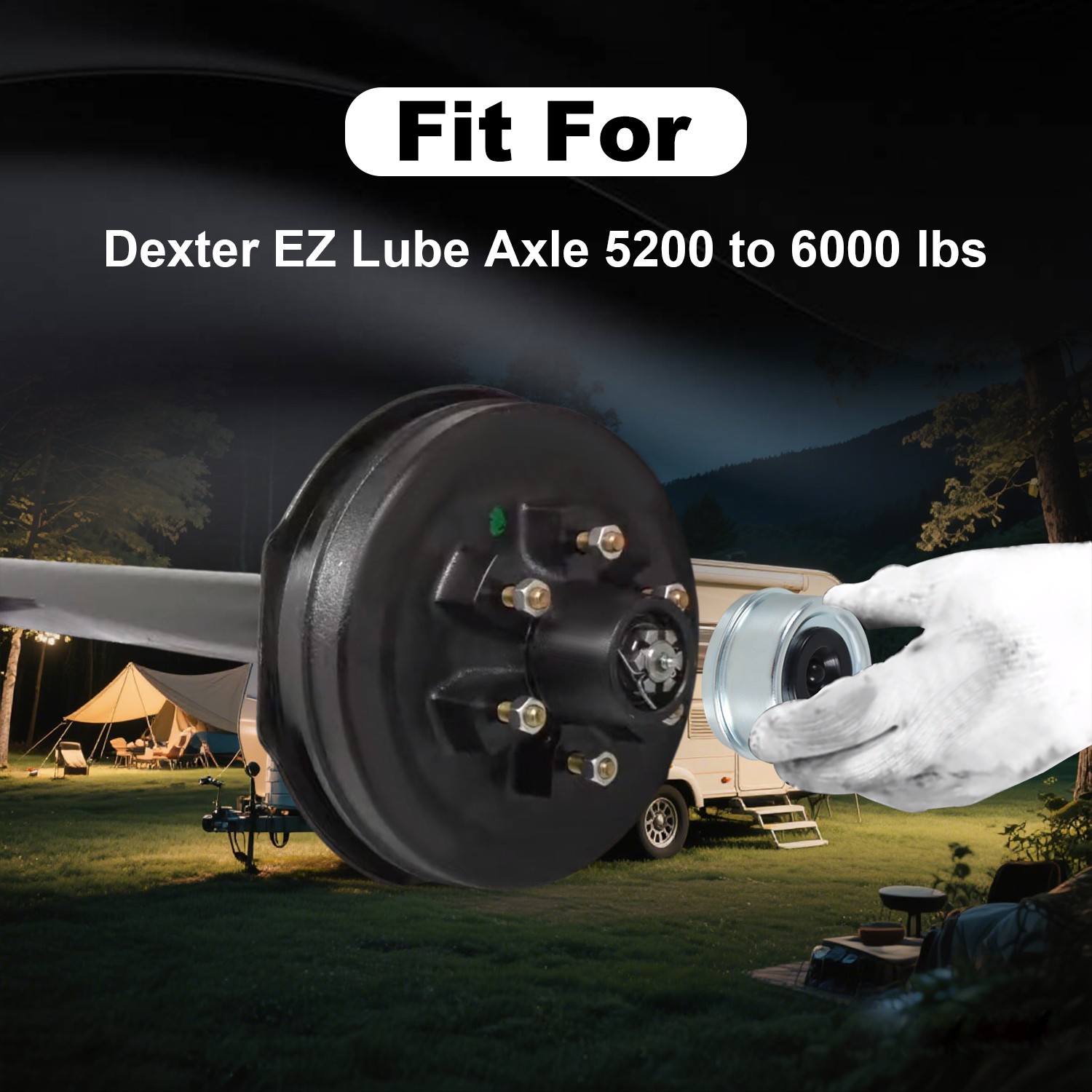 4x 2.44″ Trailer Axle Wheel Hub Bearing Dust Cap for Dexter EZ Lube 5200-6000 lb