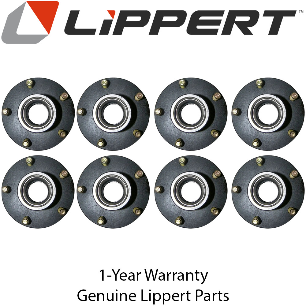 Lippert Quad Idler Hubs 2,200 lbs Axle 5 on 4.5″ for 13-15 Inch Wheel – 8 Pack