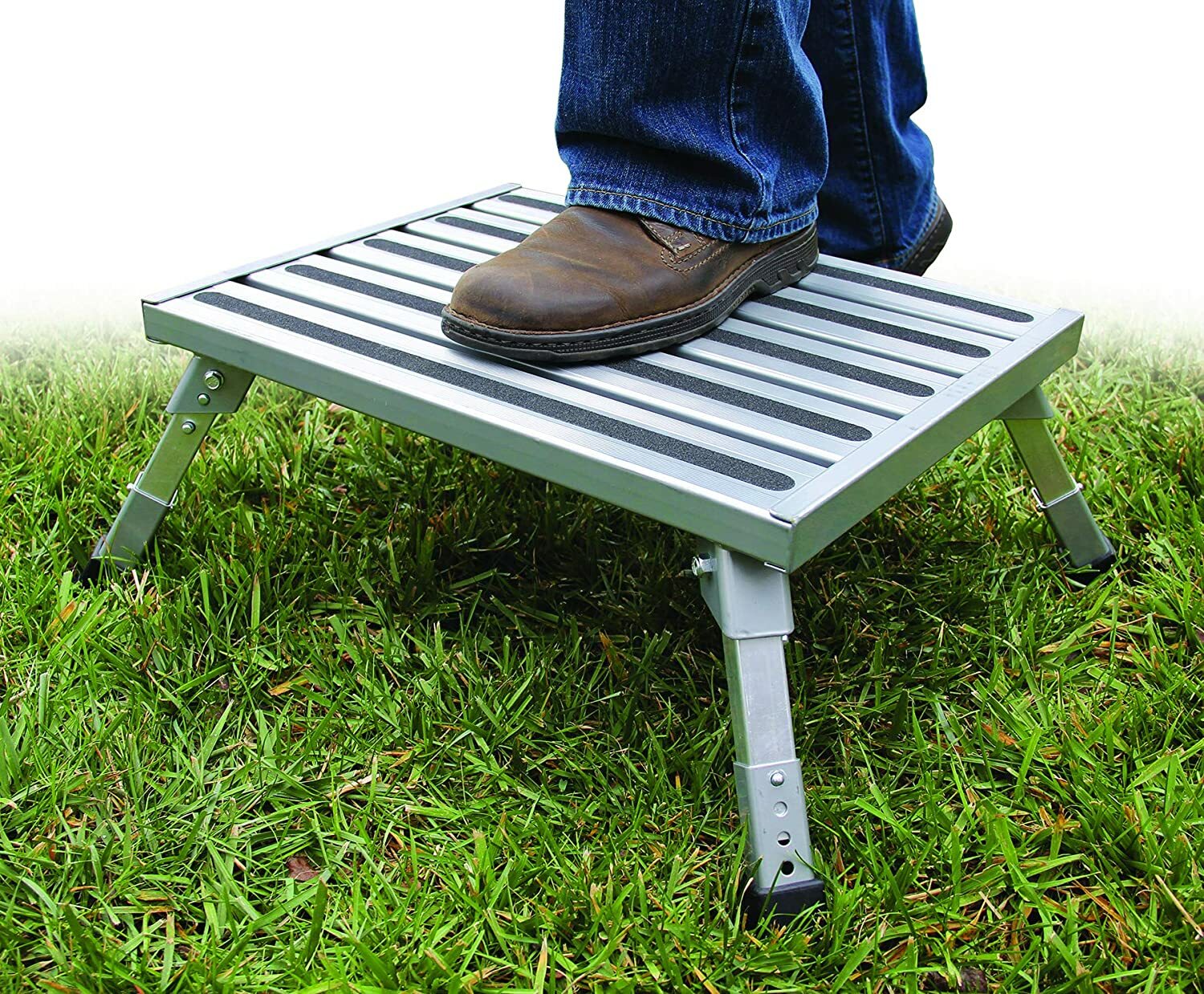RV Adjustable Height Platform Extra Step Camper Trailer Sturdy Nonslip Stool