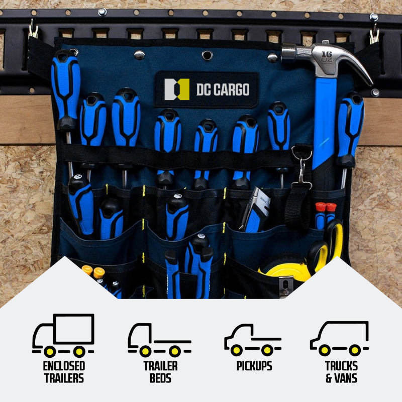DC Cargo E Track Tie Down Rails 8 ft. Black Powder Coated Steel E-Track 1-pack