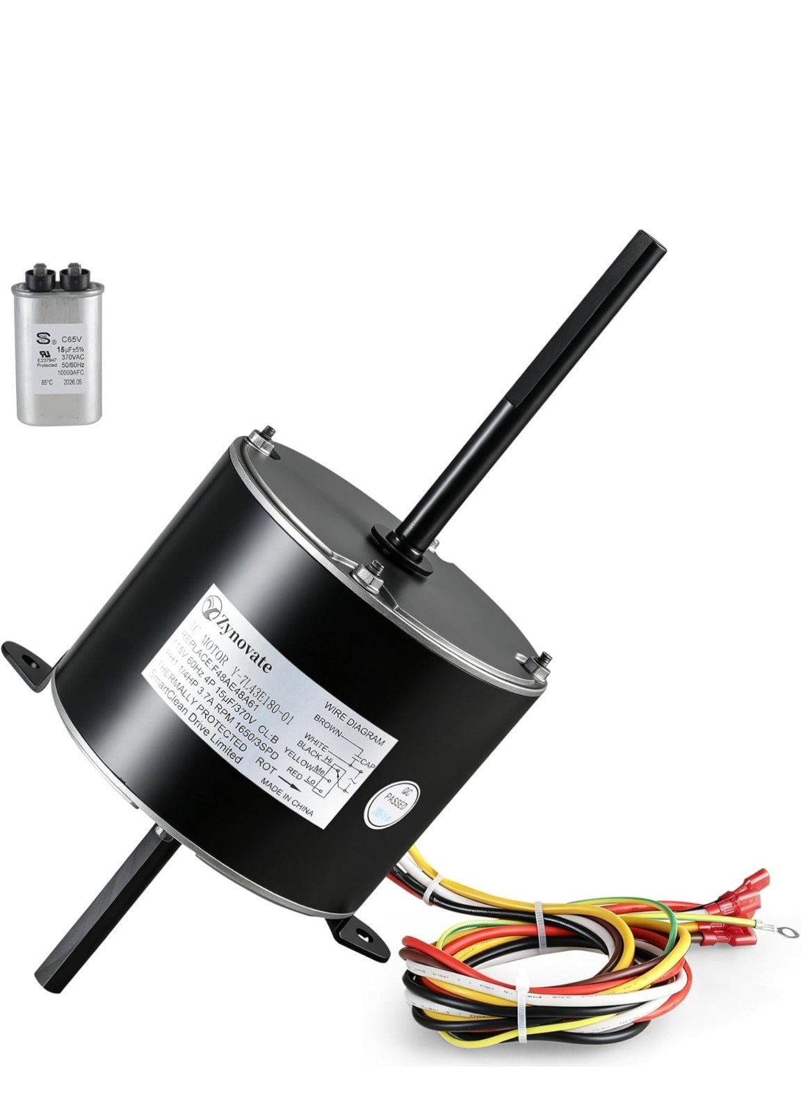 F48AE48A61 RV AC Fan Motor for Dometic DuoTherm Penguin II 3314471.011 1/4HP 3SP