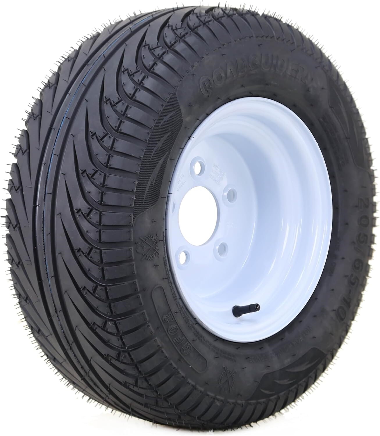LIBRA 205/65-10 Golf Cart Tire Rim w/ 5 Lugs on 4.5″ PCD White -14040