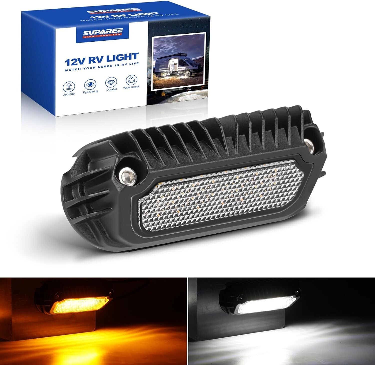 RV EXTERIOR LED PORCH LIGHT UTILITY CAMPER AWNING LAMP FOR TRAILER BOAT