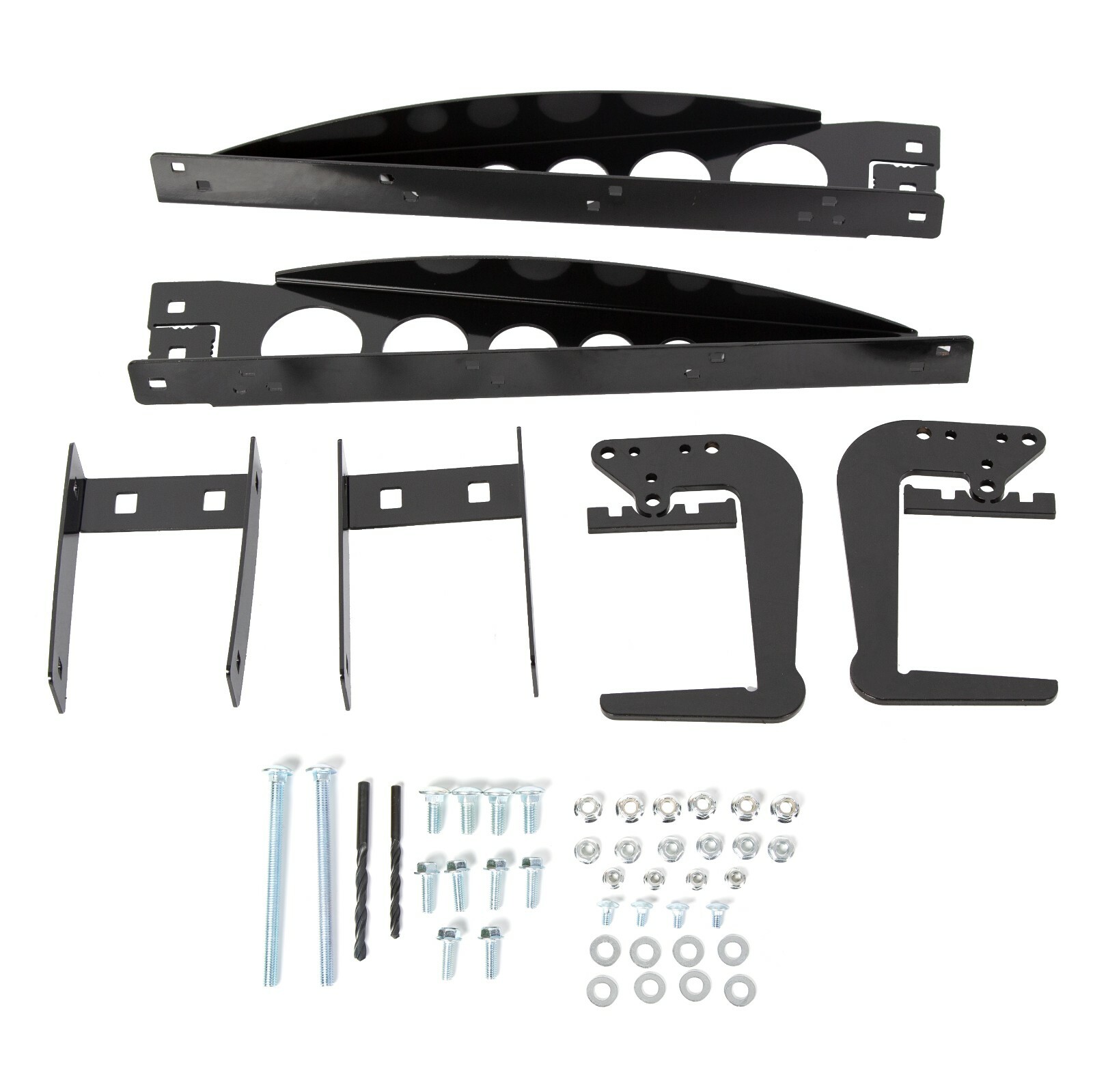 Pair RV 4″ Square Rear Bumper Mounting Cargo Carrier Box Support Arms Bracket