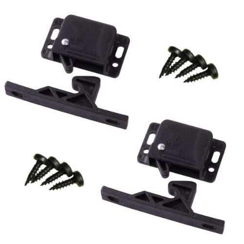 2 Pack DECORITE 5838 Black Grabber Latch WITH HARDWARE RV Trailer Catch CL-308