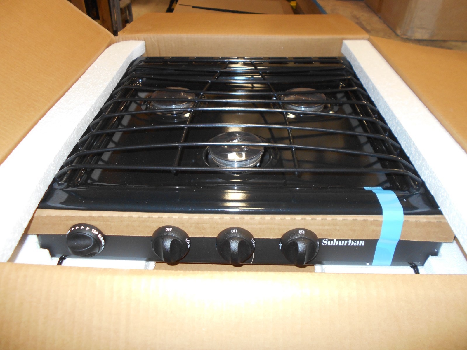 *SUBURBAN COOKTOP 3 BURNER SLIDE IN BLACK SCN3BE FREE SHIP *4*