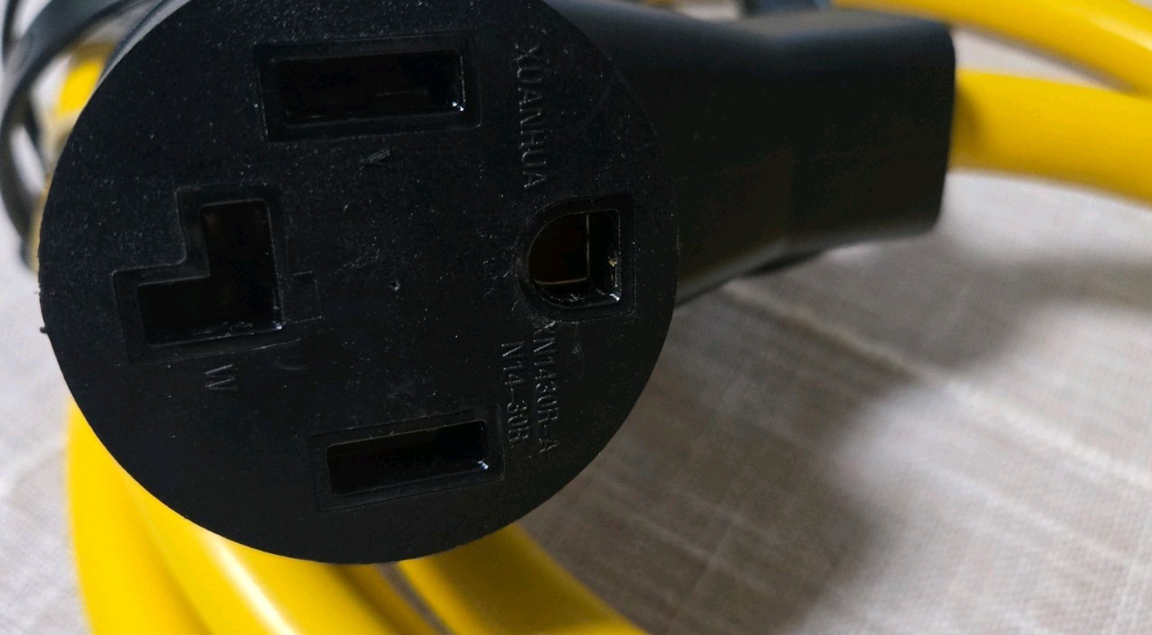 XUANHUA 15A/120V Plug to L14-30P 30A Yellow 4 Prong 10FT Power Ext. Cord Cable
