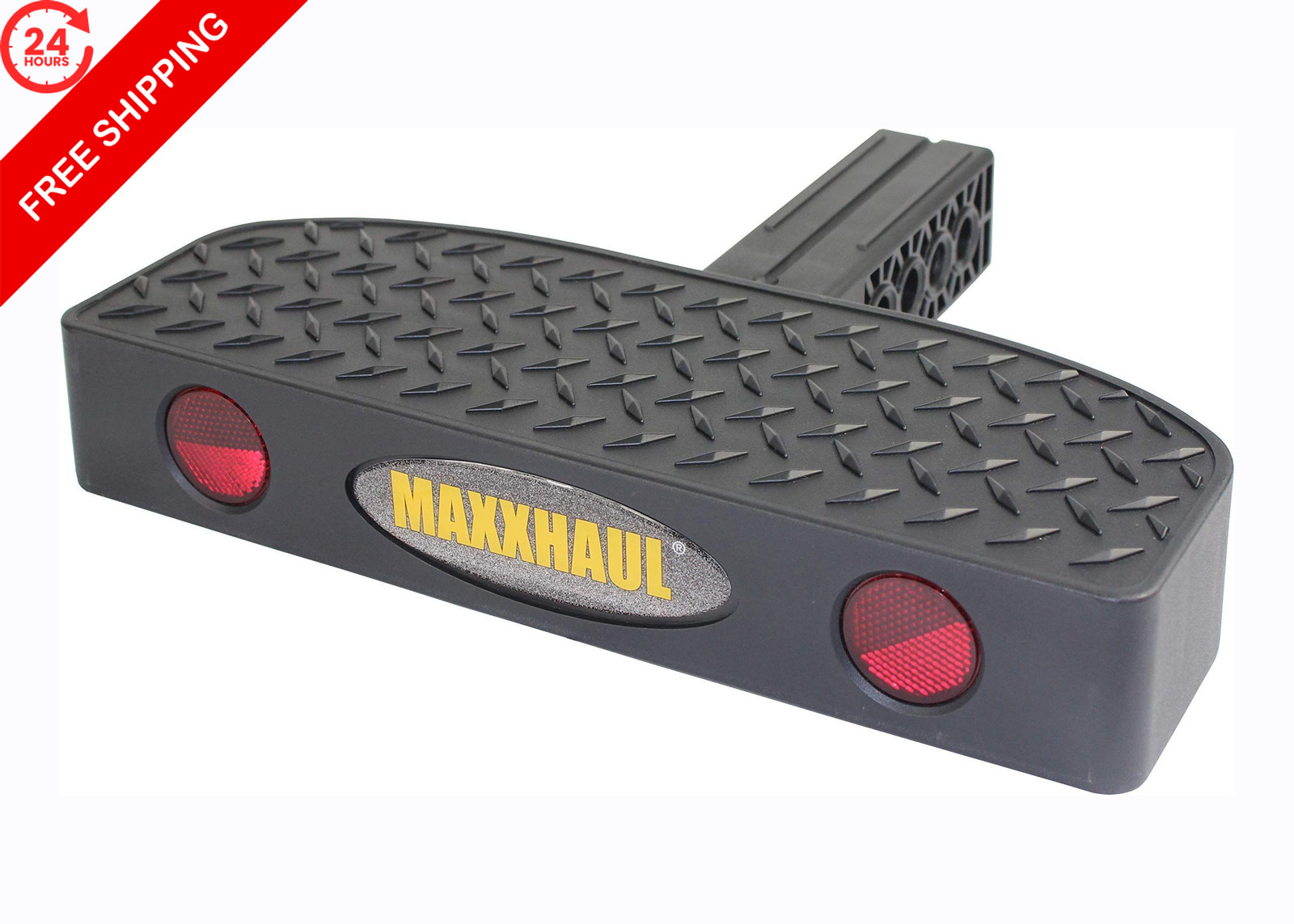 MaxxHaul 50234 Hitch Mount Bump Step For 2 inch 5″ x 13-3/4″ Wide, Black