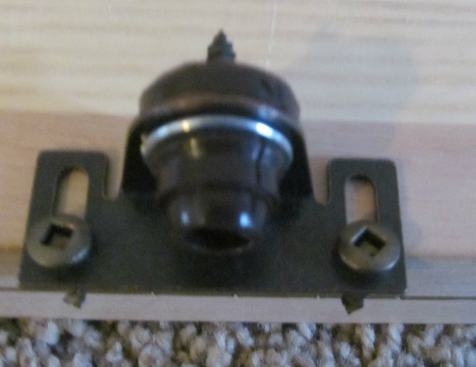 Antique Finish Cabinet Door Hardware Bulldog Catch Aligning Plug Screws RV SALE