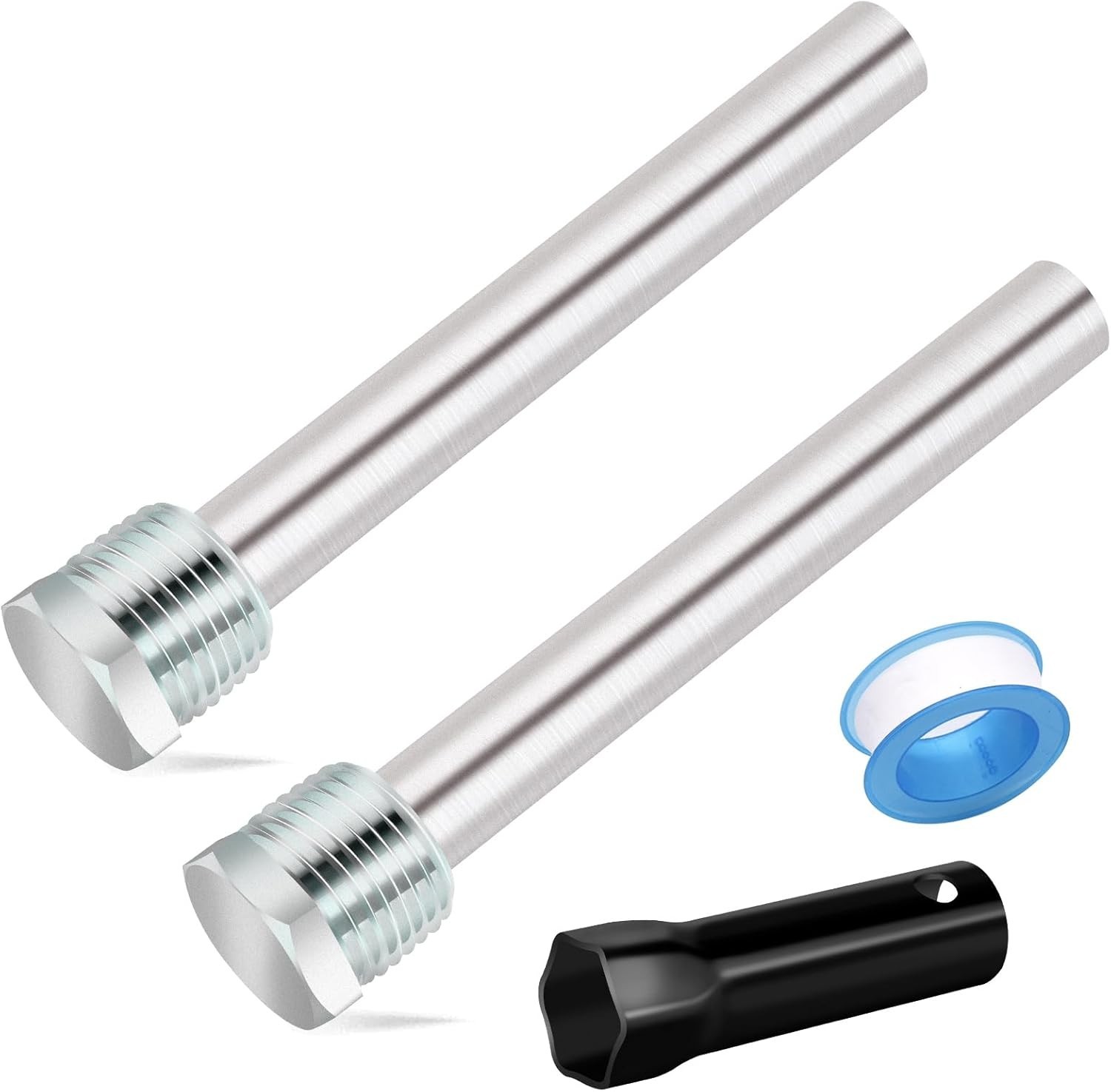 RV Water Heater Anode Rod Replacement 4.5″ 1/2″ NPT Magnesium 2 Pack Fits Atwood