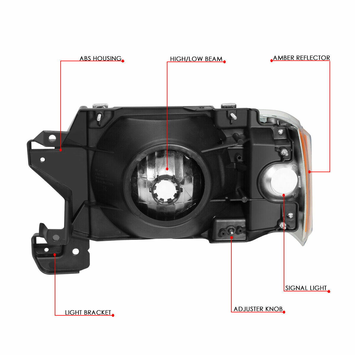 MONACO MONARCH 2000 2001 2002 2003 BLACK HEADLIGHTS HEAD LIGHTS LAMPS RV PAIR