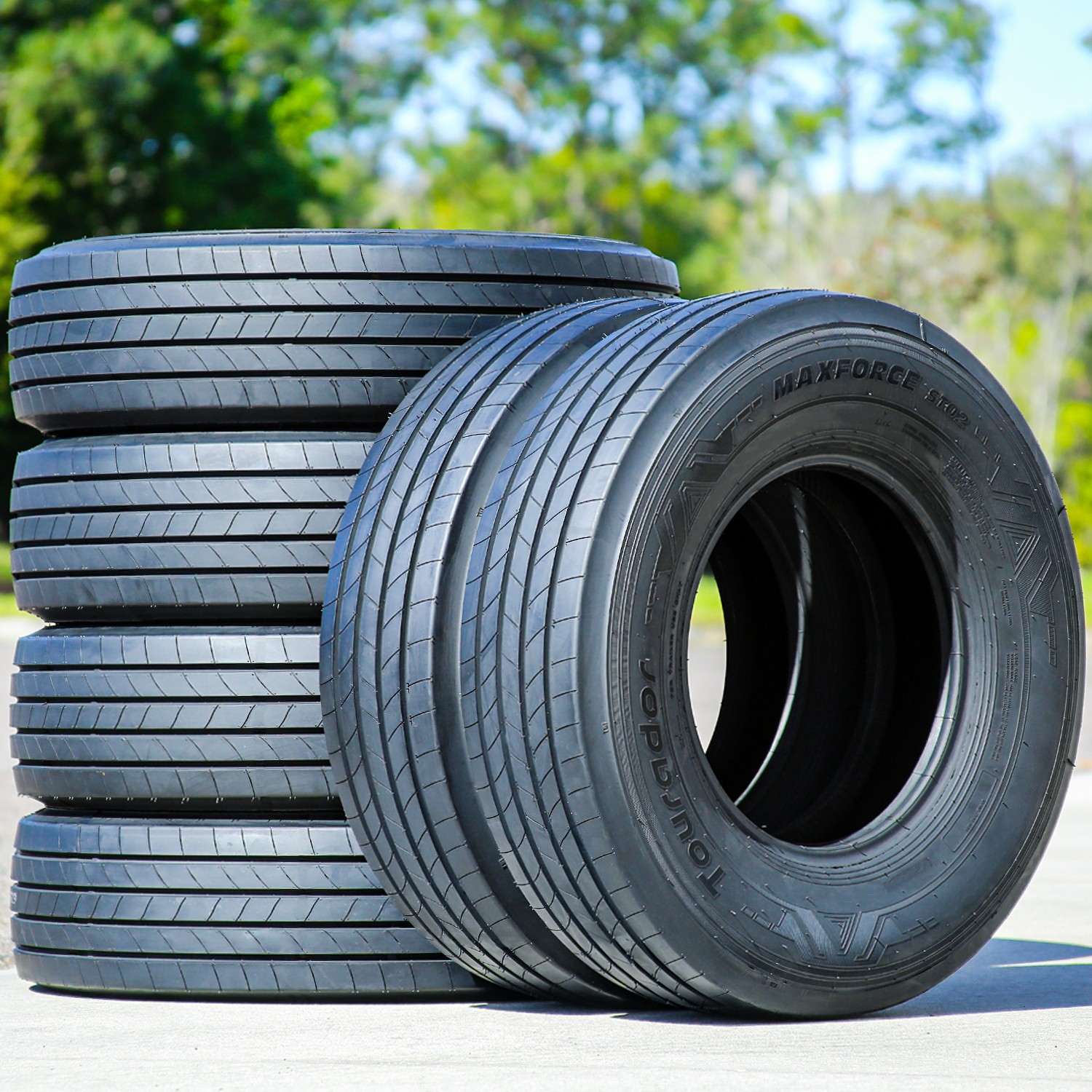 Tire ST 225/75R15 121/117M F 12 Ply Tourador MaxForce ST02 All Steel Trailer