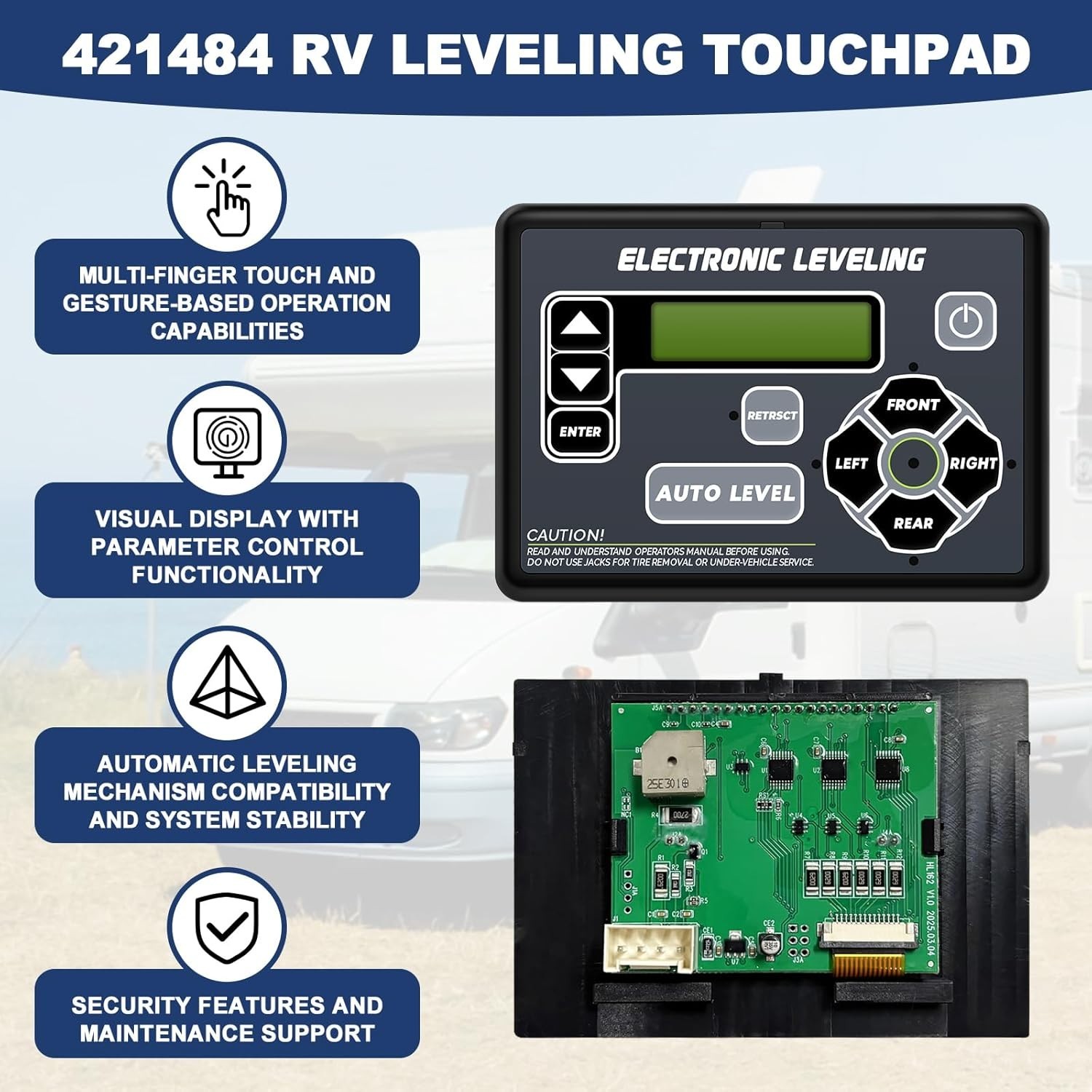 Auto Leveling System Touchpad Control-Panel 421484 For Lippert Travel Trailer
