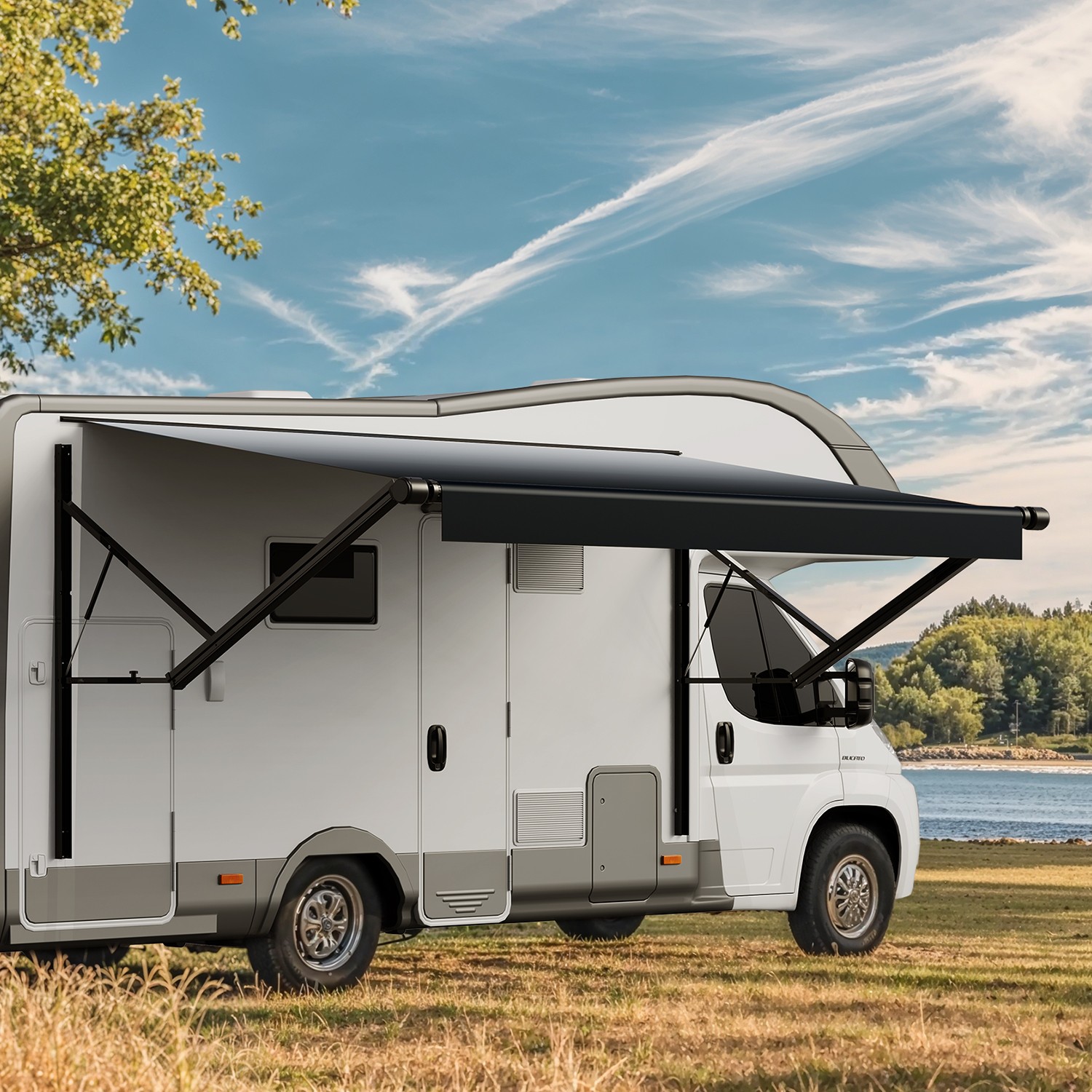 Uimoso 16′ Electric RV Awning Replacement for DC12V Trailers and Campers