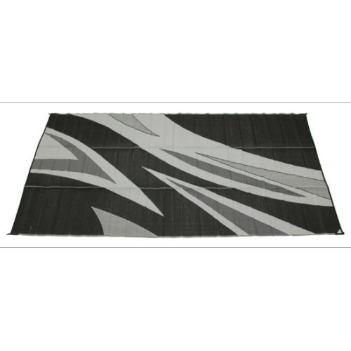 Faulkner 46258 RV Mat – Summer Waves – Black and White – 8′ x 16′