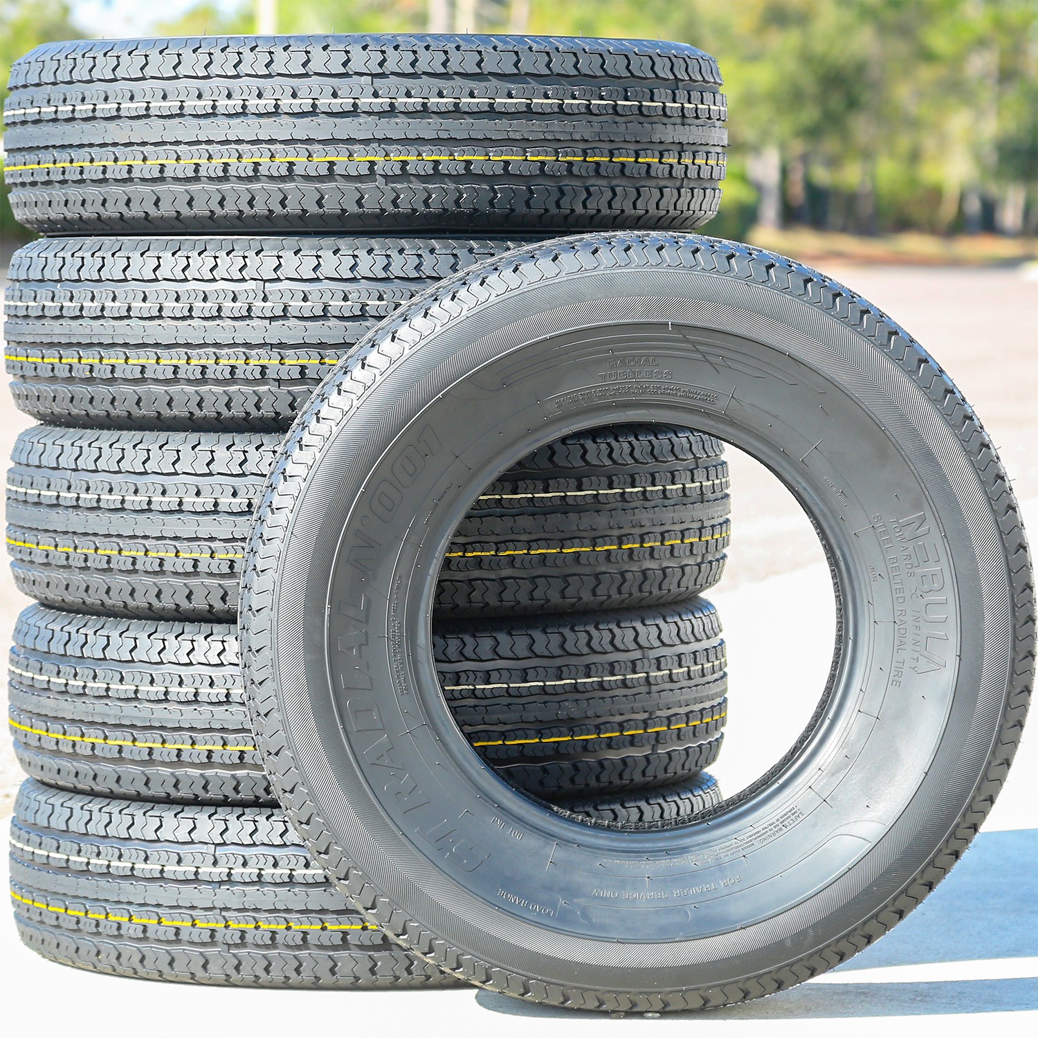 2 Tires ST 225/75R15 Nebula ST Radial N’ 001 Semi-Steel Trailer Load D 8 Ply