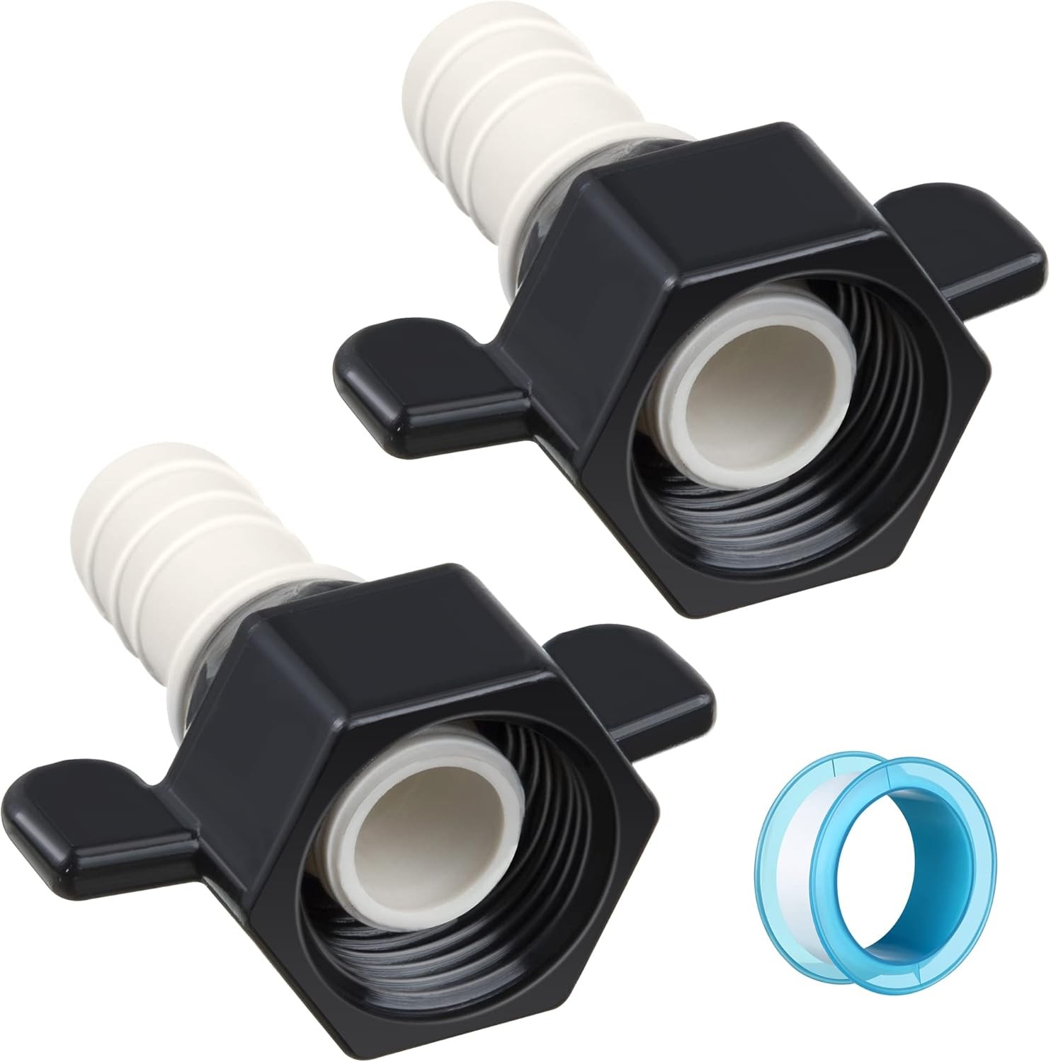 1/2 Inch x 14 NPT Barb Elbow and Straight Swivel Adapter RV Water Pump Fittings