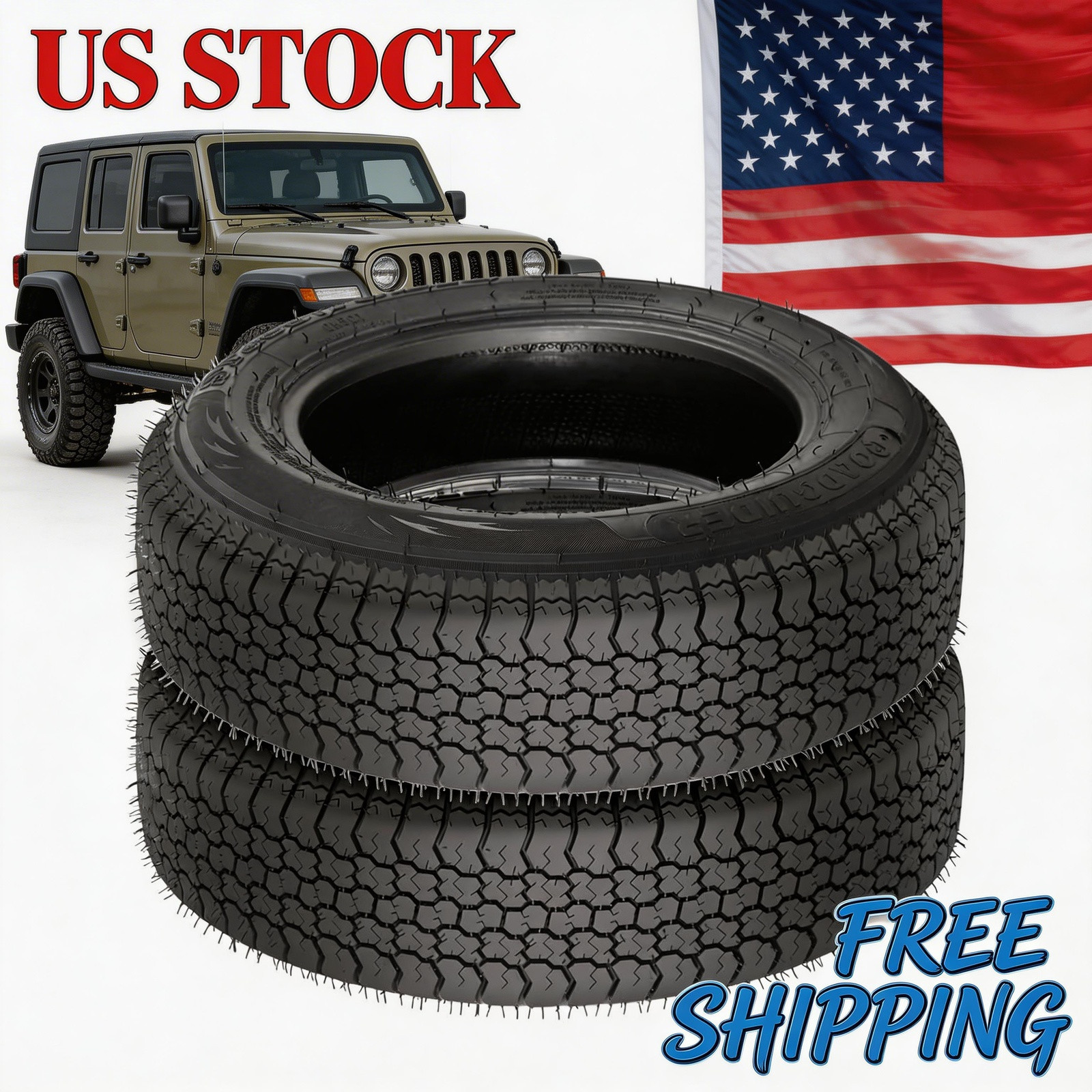 ST175/80D13 2 Pack 13″ Trailer Tires B78-13 6 ply Heavy Duty 175 80 13 Tubeless