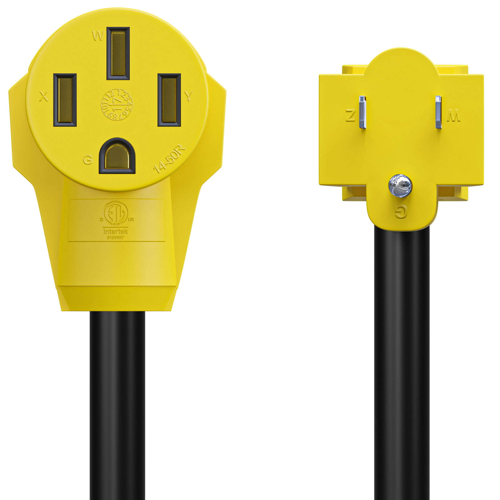 Female Dogbone Cord Adapter Cable for RV Camper Trailer 15A 15Amp Male to 50Amp