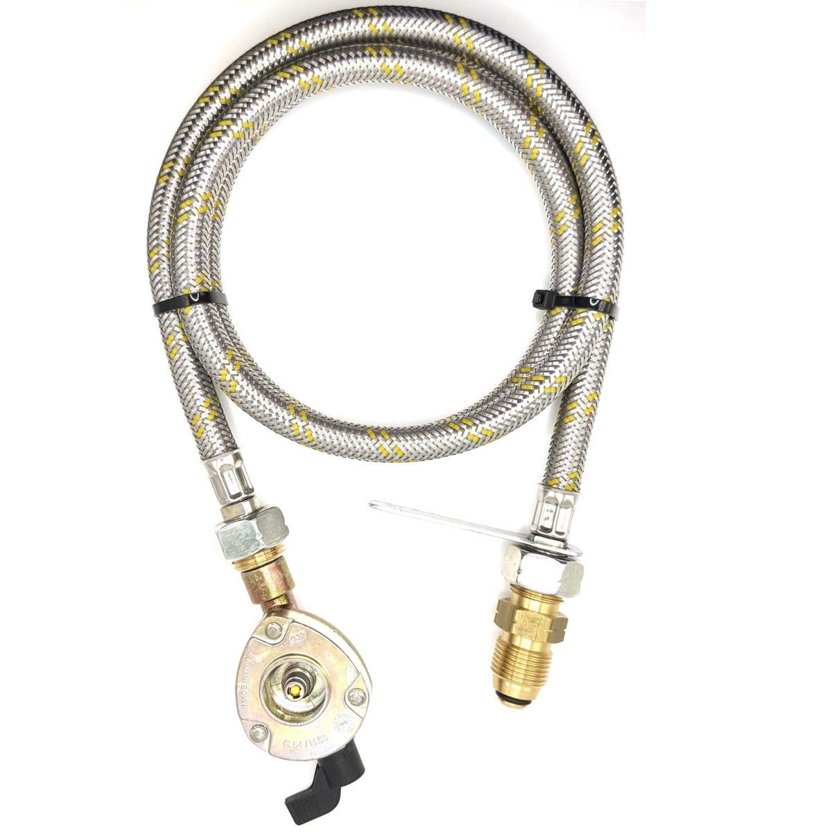 LPG 1.5M pipe LPG GPL UK Gas Bottle 5/8″ LH POL Adapter, 22mm CLIP ON 21.8 lh