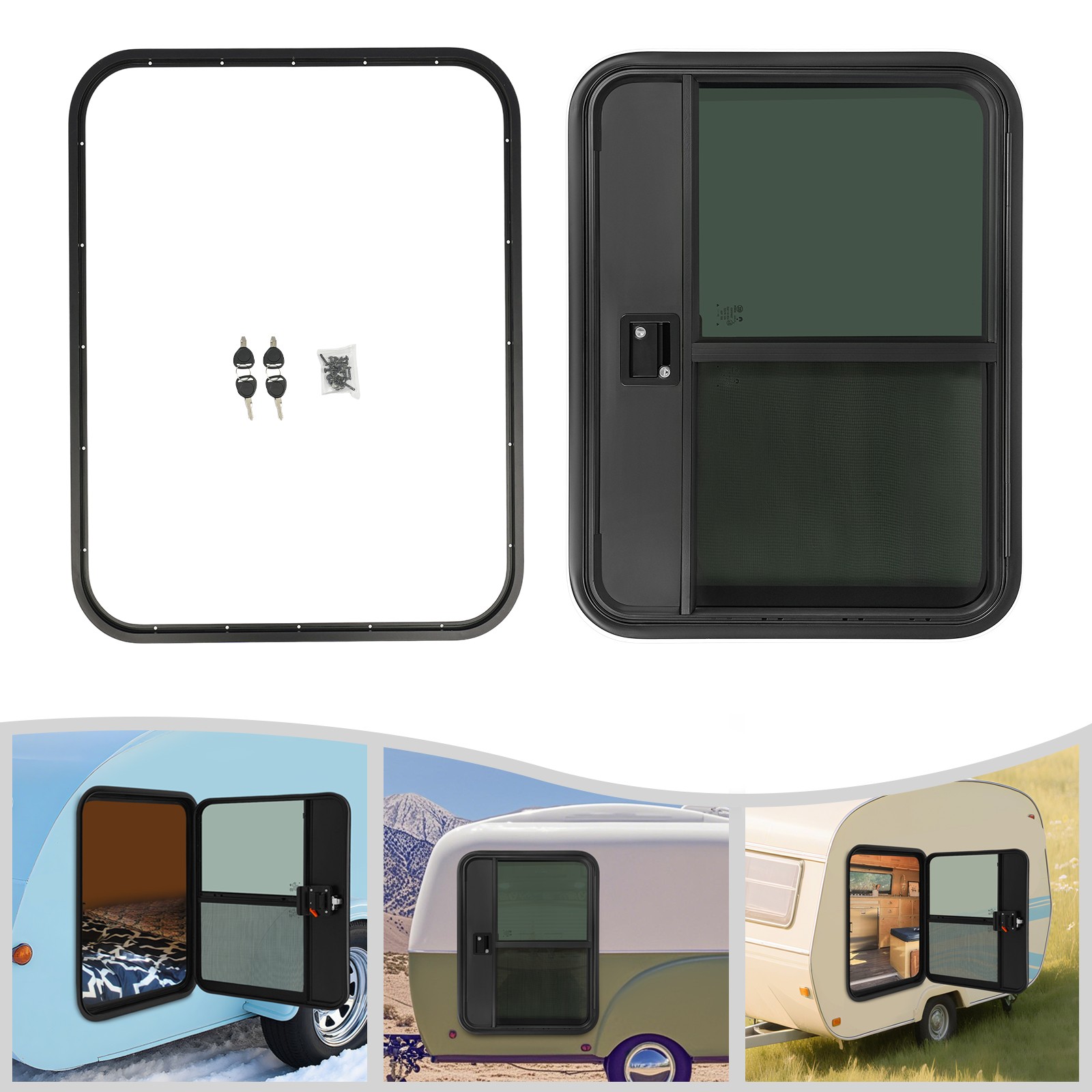 26”W*32”H RV Camper Teardrop Trailer Door Left Driver Side Trailer Entry Door