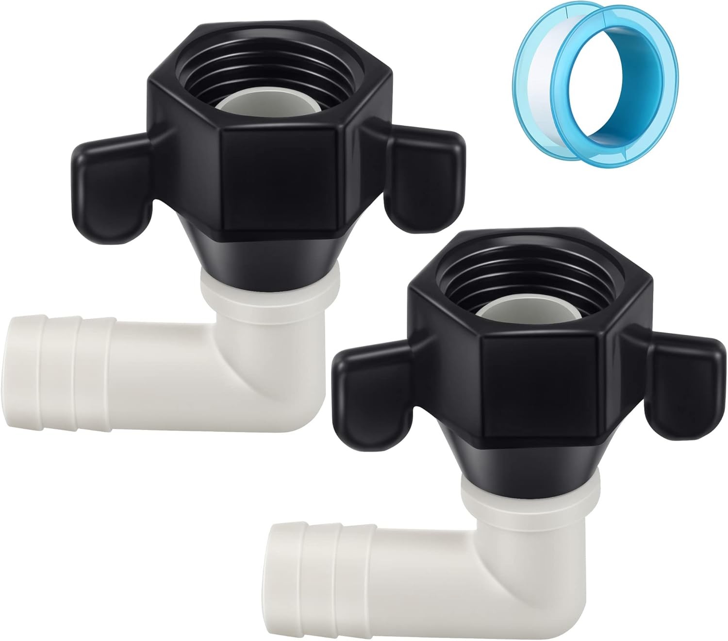 Dreyoo 1/2 Inch x 14 NPT x Barb Elbow and Straight Swivel as shown