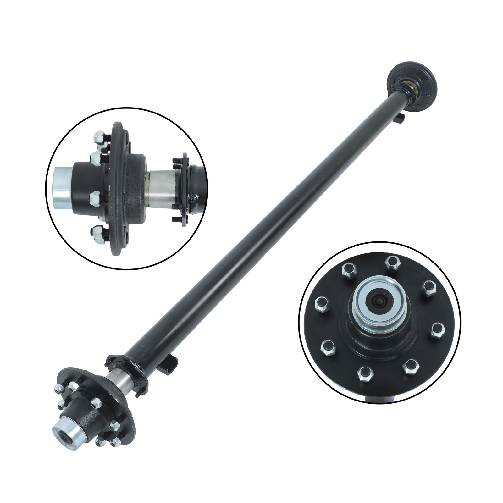 7000 lbs 7K TK Trailer Axle Idler 8 lug Boat Trailer Cargo Dump RV Utility Axle