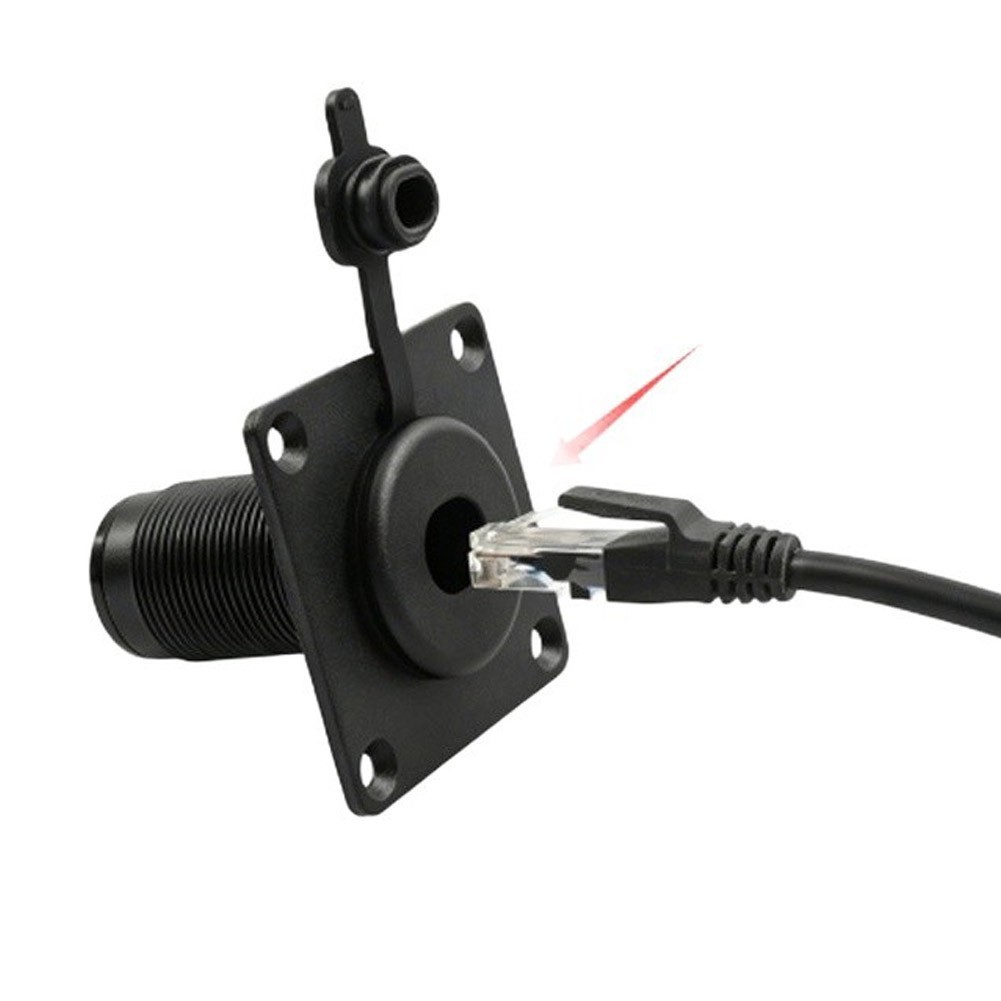Aluminum IP68 Waterproof Wall Socket for Starlink Ethernet Pass-Through