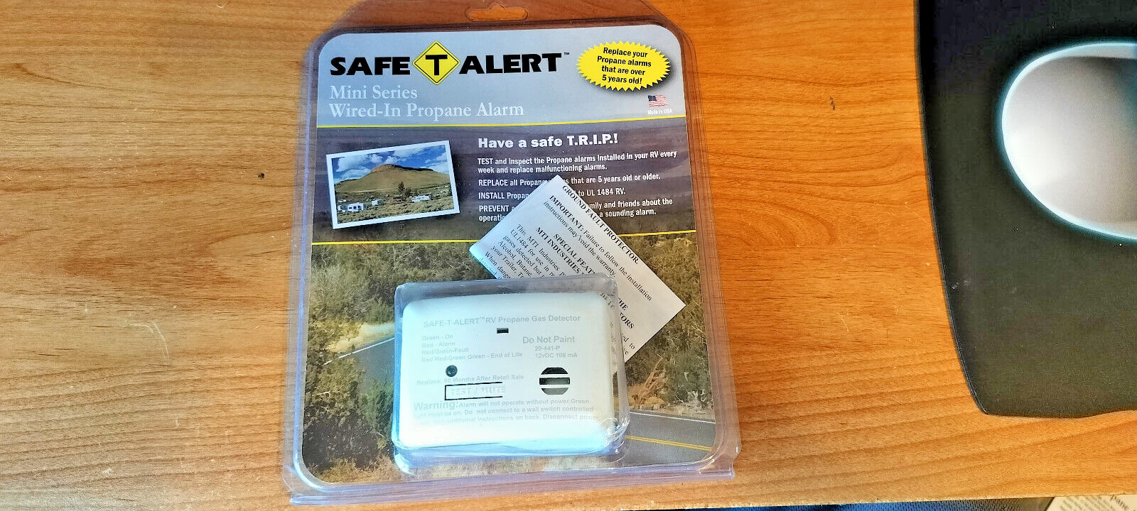MTI Industry 20-441-P-WT Safe-T-Alert Propane Leak Detector Coach RV Trailer
