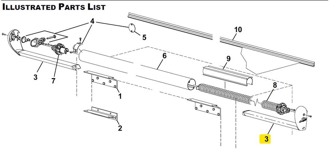 Carefree RV R012540-006 AWNING-REPAIR PARTS RV