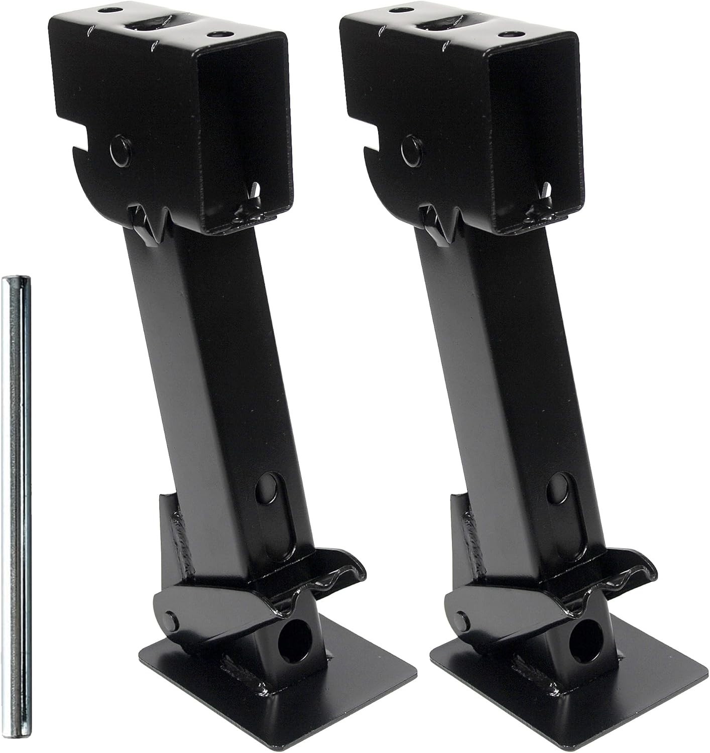 2x RV Trailer Stabilizer Jack Swing Down Camper Telescoping Jack 1000lbs 12″-18″