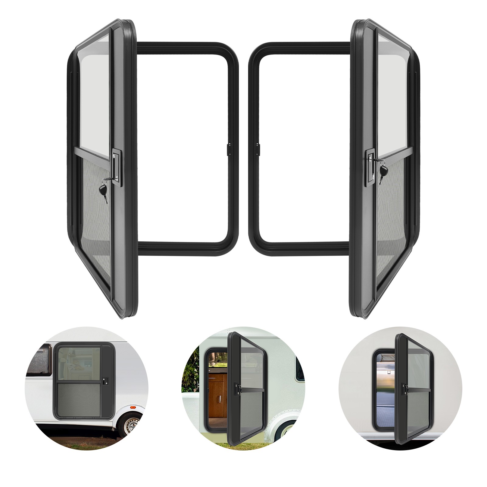 2x RV Entry Door RV Camper Teardrop Trailer Doors 30×36 in Entry Doors LH/RH Set