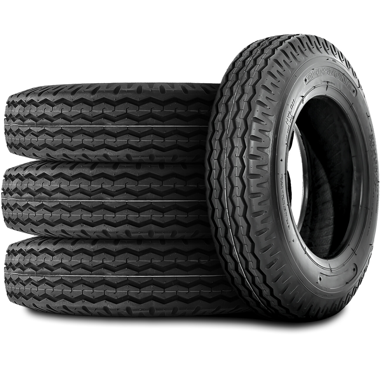 4 Tires Deestone D292 ST 7-14.5 Load F 12 Ply Trailer