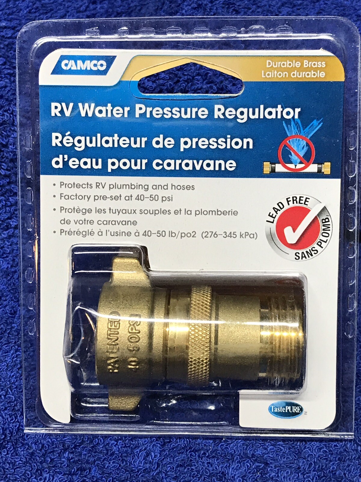 CAMCO 40051 RV WATER PRESSURE REGULATOR LEAD FREE 40-50 PSI ,FAST SHIPPING ⚡️