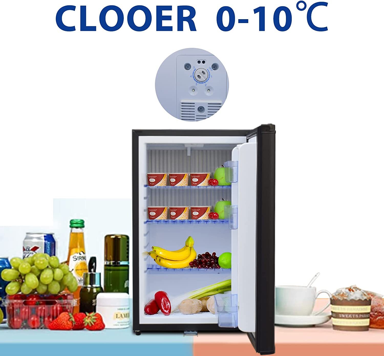 AC110V/DC12V 1.7 cu ft Truck Fridge RV Camper Freightliner Cascadia Refrigerator