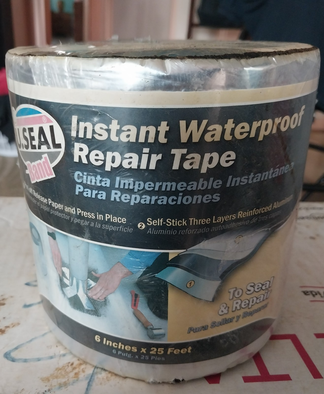Roof Seal Tape, Aluminum, 6-In. x 25-Ft.
