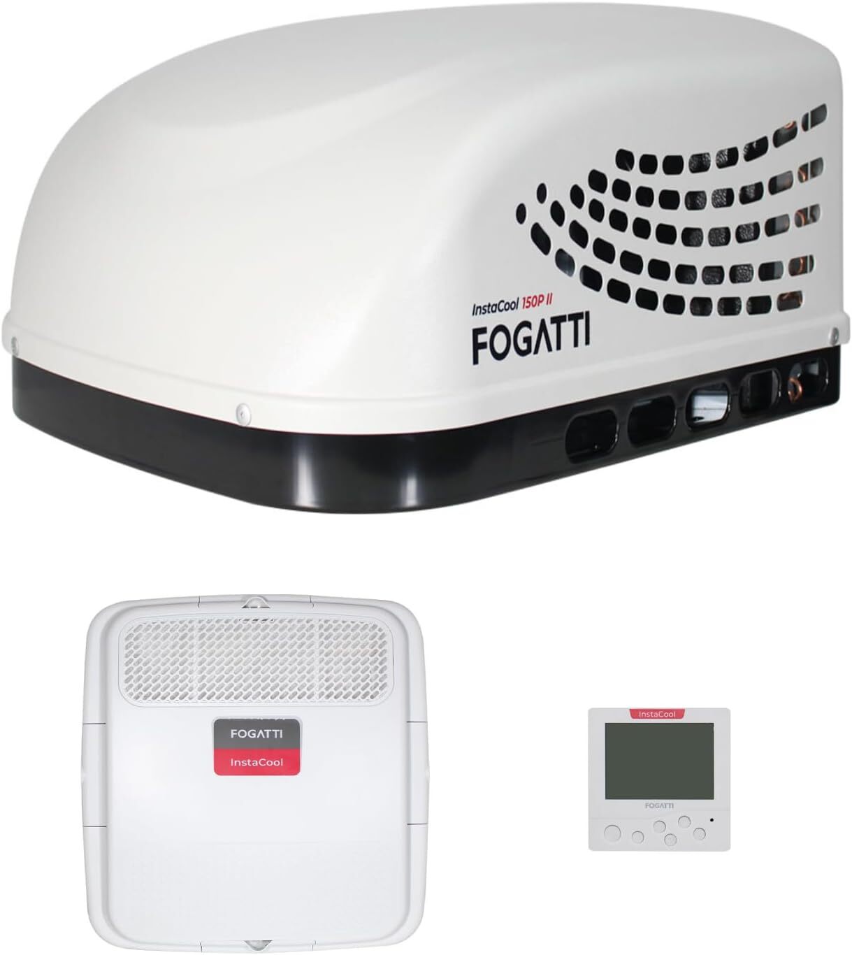 FOGATTI RV Air Conditioner Non-Ducted 15000BTU Rooftop AC Unit for Cooling White