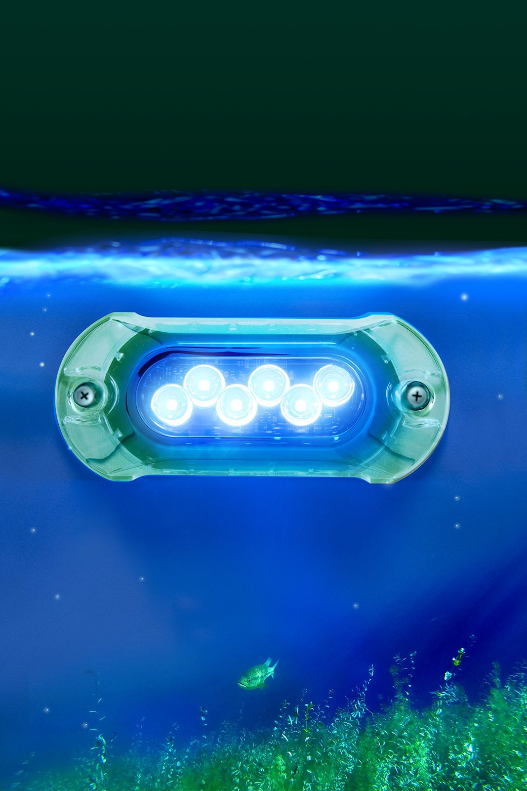 Attwood Ultra-Bright 6-LED Underwater Light – 1,350 Lumens, Sapphire Blue