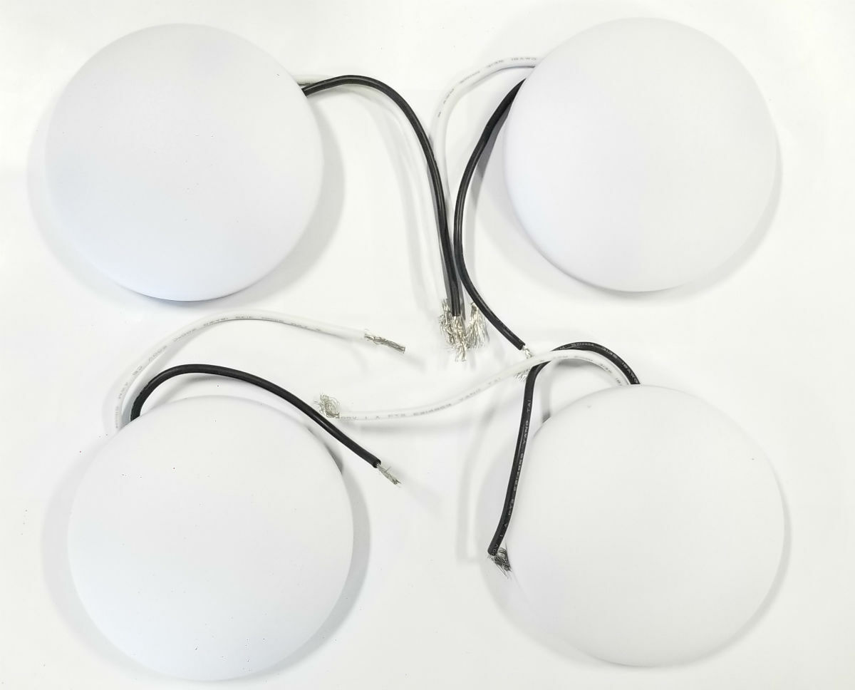 Flush Mount Interior RV LED Lights – 3-1/4 Inch Round without Switch – 4 Pack
