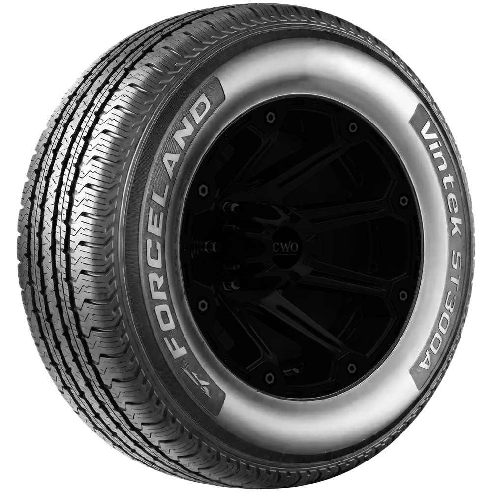 (QTY 4) ST215/75R14 Forceland Vintek ST300A 108/103M LRD Black Wall Tires