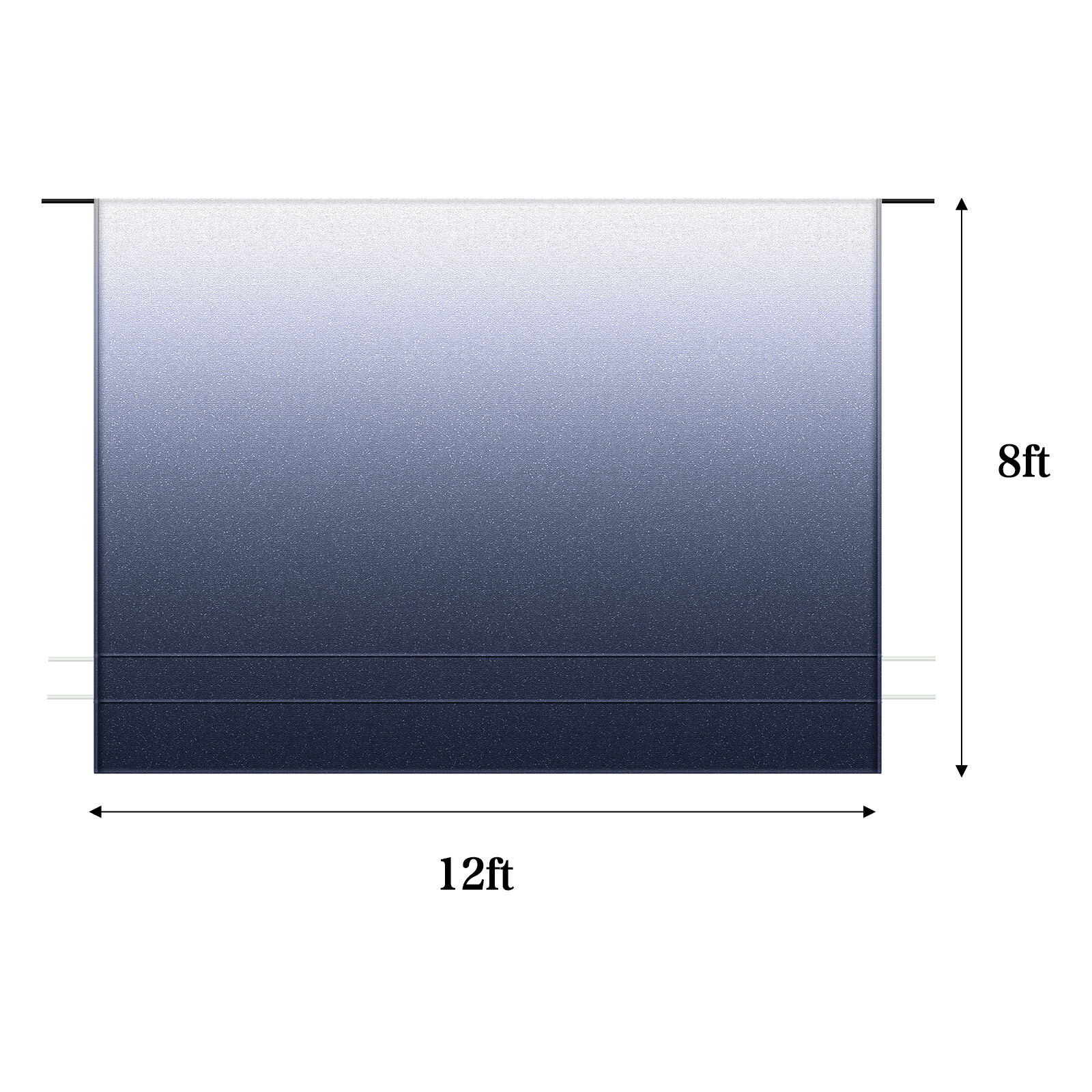 18oz Heavy‑Duty RV Awning Fabric Replacement All‑Weather Protection Blue 12-21FT